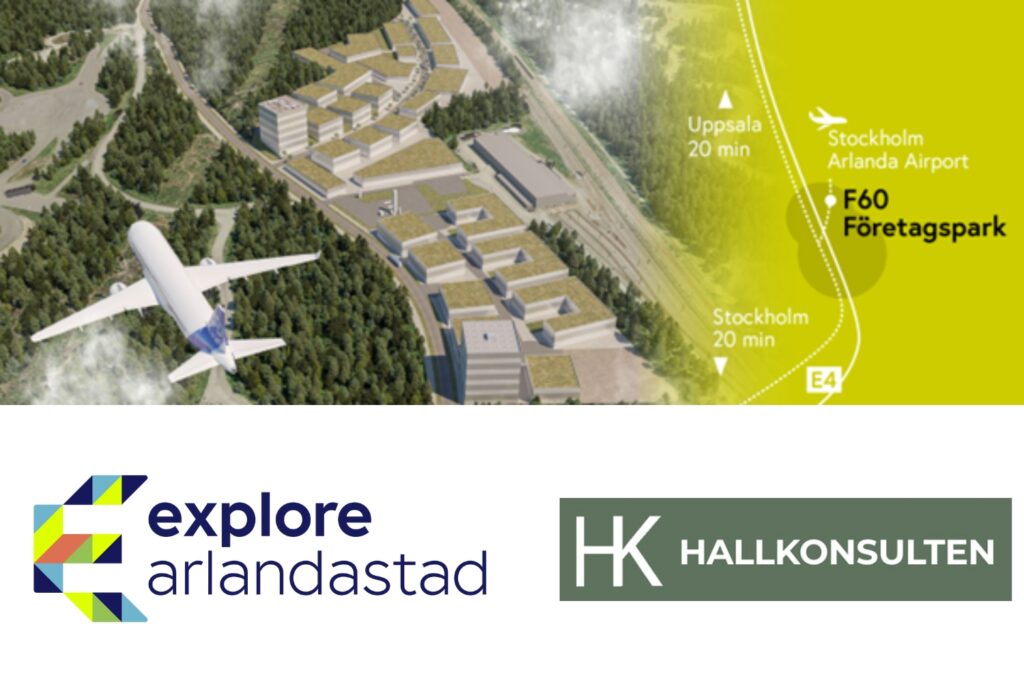 Visualisering av bred industrilokal i Arlandastad – bygglovsritning och planlösning framtagen av Hallkonsulten.
