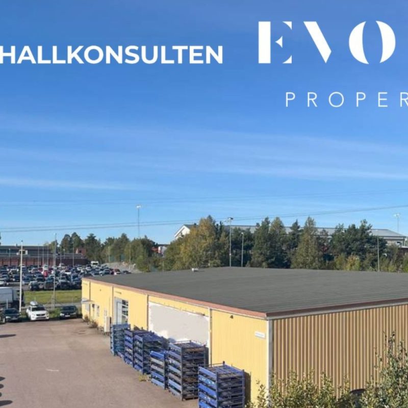Visualisering av EVOLV:s utbyggda industrilokal – arkitektritad lösning för framtida kapacitet.