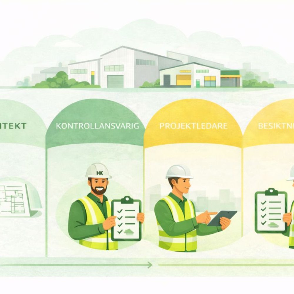 Hallkonsulten organisation, arbetsprocess för entreprenadbesiktning hos certifierad entreprenadbesiktningsman.